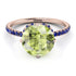 Double Hidden Halo Peridot Engagement Ring - Angelina No. 714 image 3