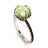 Double Hidden Halo Peridot Engagement Ring - Angelina No. 708 image 2