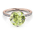 Double Hidden Halo Peridot Engagement Ring - Angelina No. 702 image 3