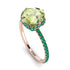 Double Hidden Halo Peridot Engagement Ring - Angelina No. 705 image 2
