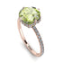 Double Hidden Halo Peridot Engagement Ring - Angelina No. 702