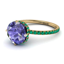 Double Hidden Halo Tanzanite Engagement Ring - Angelina No. 204 image 1