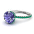Double Hidden Halo Tanzanite Engagement Ring - Angelina No. 206