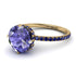 Double Hidden Halo Tanzanite Engagement Ring - Angelina No. 213
