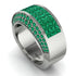 Emerald Cluster Wide Fancy Wedding Band - Kyla No. 21 image 2