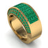 Emerald Cluster Wide Fancy Wedding Band - Kyla No. 19 image 2