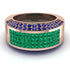 Emerald Cluster Wide Fancy Wedding Band - Kyla No. 65