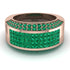Emerald Cluster Wide Fancy Wedding Band - Kyla No. 20 image 1