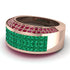 Emerald Cluster Wide Fancy Wedding Band - Kyla No. 50 image 3