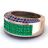 Emerald Cluster Wide Fancy Wedding Band - Kyla No. 65 image 3