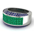 Emerald Cluster Wide Fancy Wedding Band - Kyla No. 66 image 3