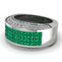 Emerald Cluster Wide Fancy Wedding Band - Kyla No. 6
