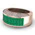 Emerald Cluster Wide Fancy Wedding Band - Kyla No. 5 image 3