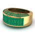 Emerald Cluster Wide Fancy Wedding Band - Kyla No. 19 image 3