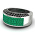 Emerald Cluster Wide Fancy Wedding Band - Kyla No. 36 image 3