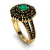 Emerald Double Halo Gold Engagement Ring - Danielle No. 34