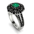 Emerald Double Halo Gold Engagement Ring - Danielle No. 36