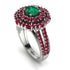 Emerald Double Halo Gold Engagement Ring - Danielle No. 51 image 2