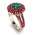Emerald Double Halo Gold Engagement Ring - Danielle No. 50 image 2