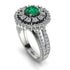 Emerald Double Halo Gold Engagement Ring - Danielle No. 6 image 2