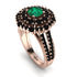 Emerald Double Halo Gold Engagement Ring - Danielle No. 35