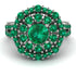 Emerald Double Halo Gold Engagement Ring - Danielle No. 21