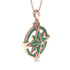 Emerald-Encrusted Compass Charm Necklace - Celeste No. 5