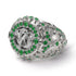 Emerald Bespoke Elephant Men’s Fashion Ring - Charles No. 6