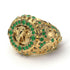 Emerald Bespoke Elephant Men’s Fashion Ring - Charles No. 4