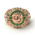Emerald Cobra Gold Men's Fashion Ring - Waylon No. 5