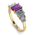 Emerald Cut Amethyst Geometrical Ring - Briella No. 301 image 2