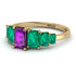 Emerald Cut Amethyst Geometrical Ring - Briella No. 304