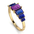 Emerald Cut Amethyst Geometrical Ring - Briella No. 313 image 2