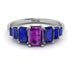 Emerald Cut Amethyst Geometrical Ring - Briella No. 315 image 1
