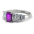 Emerald Cut Amethyst Geometrical Ring - Briella No. 303 image 3