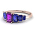 Emerald Cut Amethyst Geometrical Ring - Briella No. 314