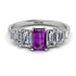 Emerald Cut Amethyst Geometrical Ring - Briella No. 303 image 1