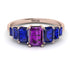 Emerald Cut Amethyst Geometrical Ring - Briella No. 314 image 1