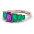 Emerald Cut Amethyst Geometrical Ring - Briella No. 305
