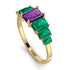 Emerald Cut Amethyst Geometrical Ring - Briella No. 304 image 2