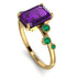 Emerald Cut Amethyst Ring With Bezel - Alina No. 304 image 2