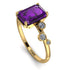 Emerald Cut Amethyst Ring With Bezel - Alina No. 301 image 2
