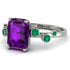 Emerald Cut Amethyst Ring With Bezel - Alina No. 306 image 3