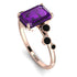 Emerald Cut Amethyst Ring With Bezel - Alina No. 308 image 2