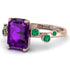 Emerald Cut Amethyst Ring With Bezel - Alina No. 305 image 3