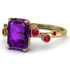 Emerald Cut Amethyst Ring With Bezel - Alina No. 310 image 3