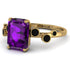 Emerald Cut Amethyst Ring With Bezel - Alina No. 307 image 3