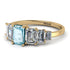 Emerald Cut Aquamarine Geometrical Ring - Briella No. 401 image 3