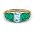 Emerald Cut Aquamarine Geometrical Ring - Briella No. 404 image 1