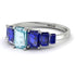 Emerald Cut Aquamarine Geometrical Ring - Briella No. 415